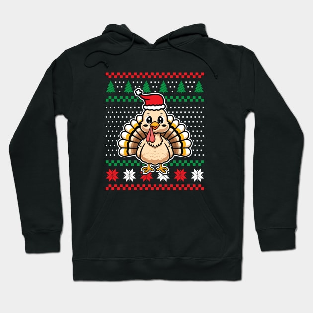 Ugly Christmas Sweaters Turkey Hoodie by JS Arts